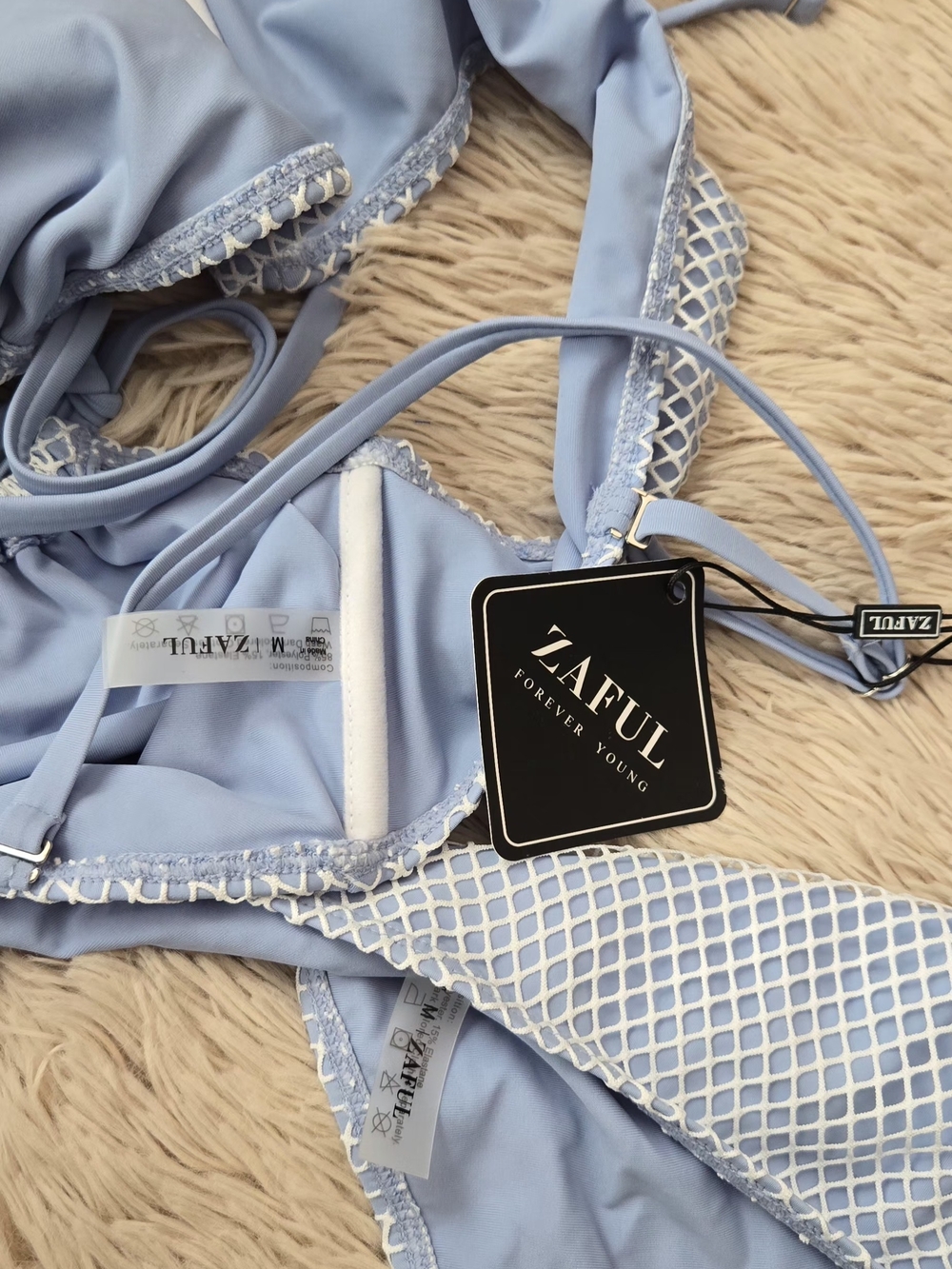 ZAFUL Bandeau Fishnet Bikini #1337 - Picture 2 of 10